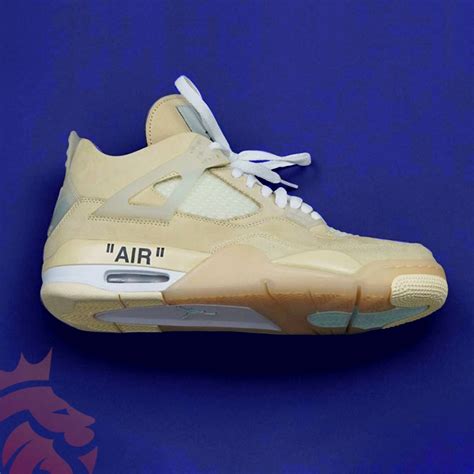 First Look: Off-White x Air Jordan 4 "Sail" Debut - Yankeekicks.com ...