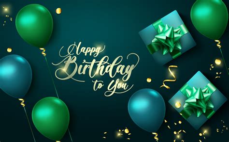 Happy birthday vector banner background. Happy birthday to you text ...