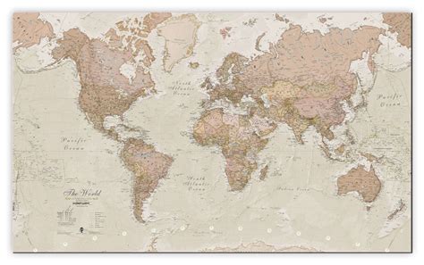 Large Antique World Map (Canvas)