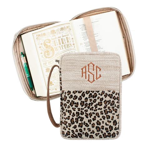 Monogrammed Leopard Bible Carrying Case - Marleylilly