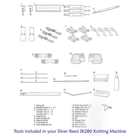 Silver Reed SK280 Knitting Machine. Standard Gauge Punch Card.