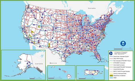 Highway Map Of Us – Map Vector