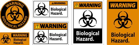 Warning Label Biological Hazard On White Background 26309859 Vector Art ...