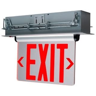 Red (Clear) Edge Lit LED Exit Sign 3.14 Watts Single Face 120V/277 ...