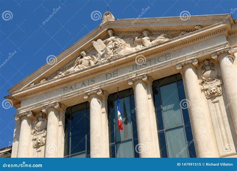 The Courthouse of Nice in France Stock Image - Image of columns, french ...