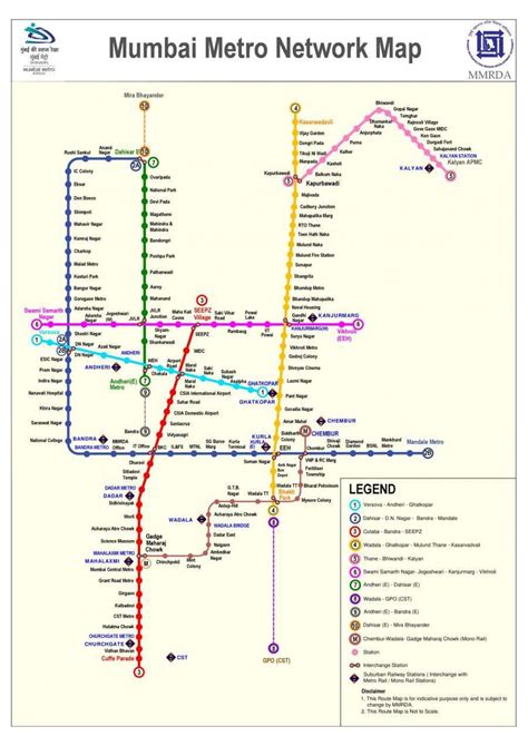 Map of Mumbai - Bombay metro: metro lines and metro stations of Mumbai ...