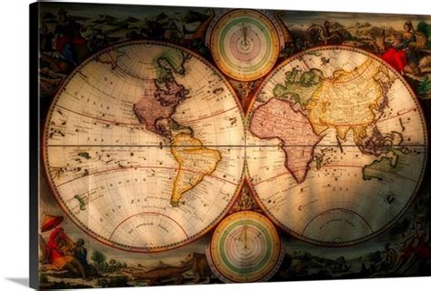 Antique world map Wall Art, Canvas Prints, Framed Prints, Wall Peels ...