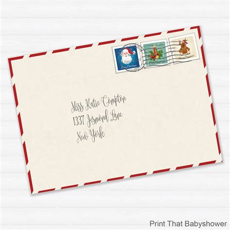 Santa Letter Envelope Template - prntbl.concejomunicipaldechinu.gov.co