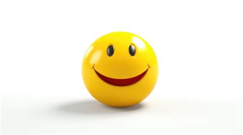 Premium AI Image | A yellow smiley ball with a red smile on the face.