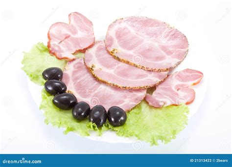 Cutting meat on a table. stock photo. Image of piece - 21313422