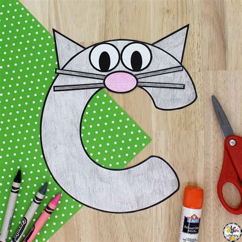 Letter c Cat Craft: Letter Recognition Craft for Preschoolers