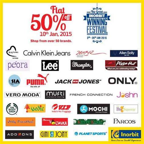 Flat 50% off on over 50 brands at Inorbit Mall Vadodara on 10 January ...