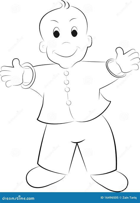 Baby Boy Sketch Royalty Free Stock Photo - Image: 16496505