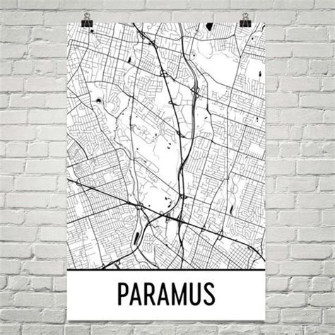 Paramus NJ Map Paramus Art Paramus Print Paramus Poster - Etsy ...