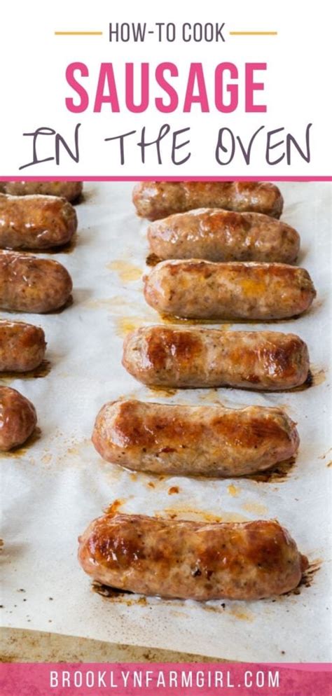 How to Cook Sausage In The Oven - Brooklyn Farm Girl