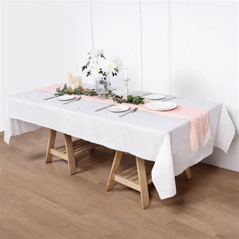 50"x108" White Airlaid Paper Tablecloth, Soft Linen-Feel Disposable ...