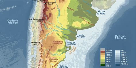 El mapa físico de Argentina - Mapas de El Orden Mundial - EOM