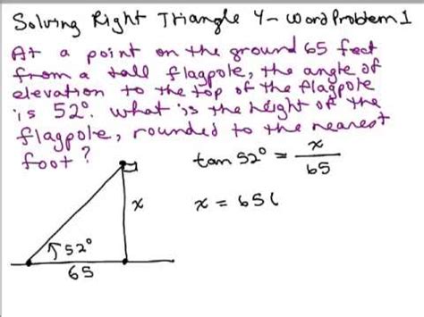 Trigonometry Right Triangle Problems