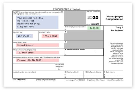 Printable Form 1099 Nec