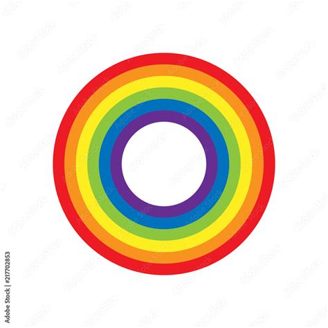 Rainbow Circle Vector Illustration Stock Vector | Adobe Stock