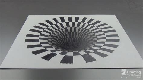 How To Draw A 3D Hole Optical Illusion | My Drawing Tutorials