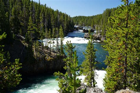 Upper Falls - Powerful Waterfall on the Yellowstone River