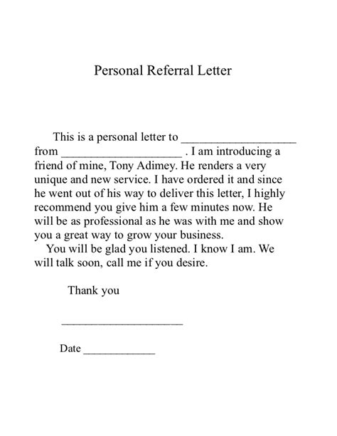 Thank You Referral Letters | scrumps