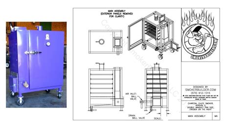 Cabinet Style Smokers, Gravity Feed – SmokerPlans By SmokerBuilder