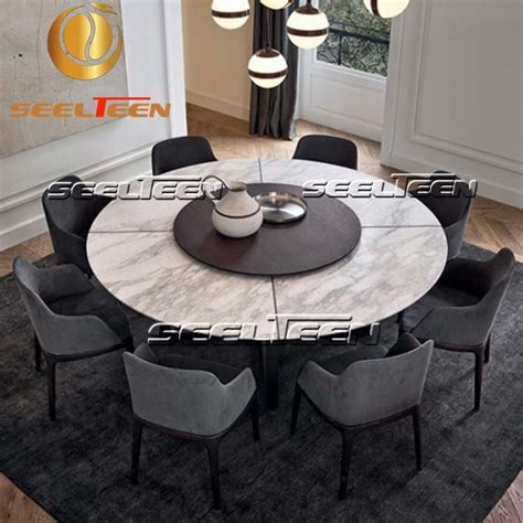 Circle Dining Table Four In One Marble Tabletop - Seelteen