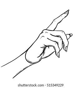 Finger Pointing Something Sketch Photos, Images & Pictures | Shutterstock