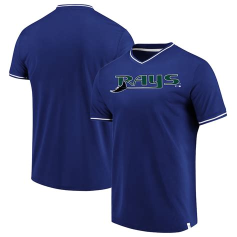 Tampa Bay Rays Fanatics Branded True Classics V-Neck T-Shirt - Royal/White