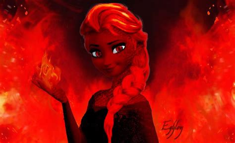 Elsa [as a demon] (Edits / As Monsters by Egylon @deviantART) #Frozen ...