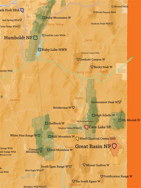 Nevada State Parks & Federal Lands Map 18x24 Poster - Best Maps Ever