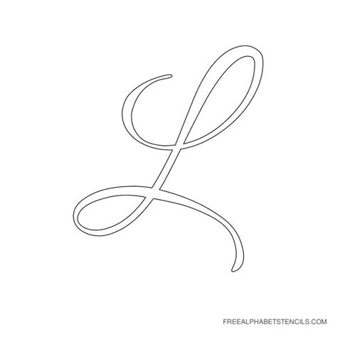 Free Cut Out Printable Cursive Letter Stencils