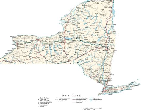 New York State Map With Towns And Counties