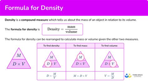 Density Formula - Math Steps, Examples & Questions