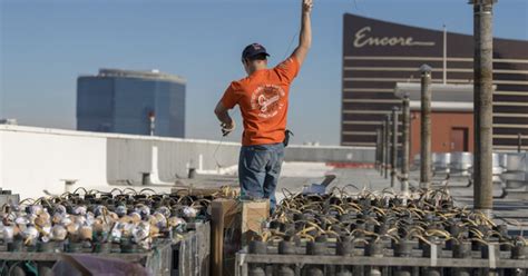 PHOTOS: Setting up the New Year's Eve fireworks on the Las Vegas Strip