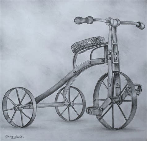 Tricycle drawing by Emma Linehan | Still life art, Art day, Graphite ...