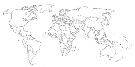 World Map Clipart Black And White - Brigid Theodora