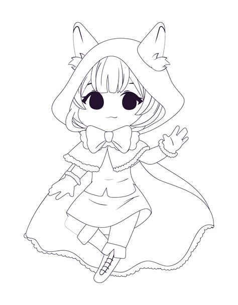 Anime Chibi Outline