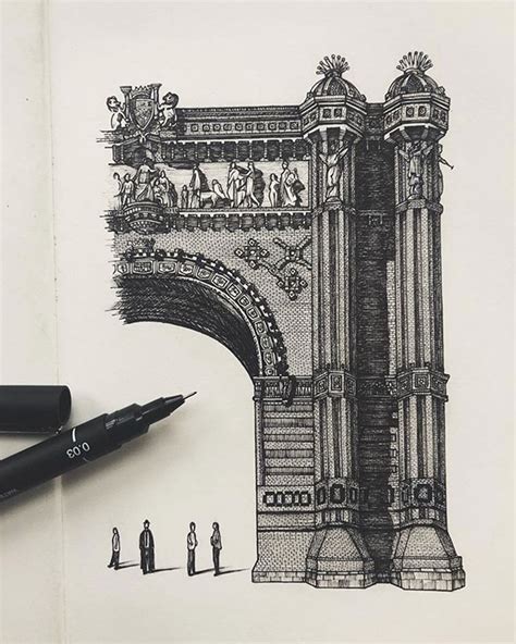 This Artist Creates Incredible Sketchbook Sized Replicas of Gothic ...