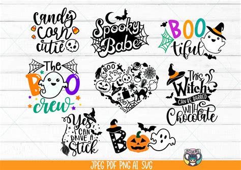 Halloween SVG Bundle Funny Halloween Svg Pumpkin Face Svg - Etsy