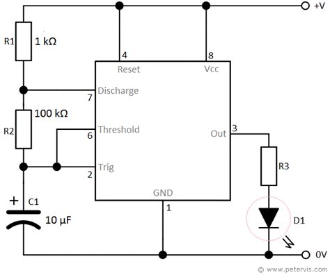 555 Astable Flashing LED