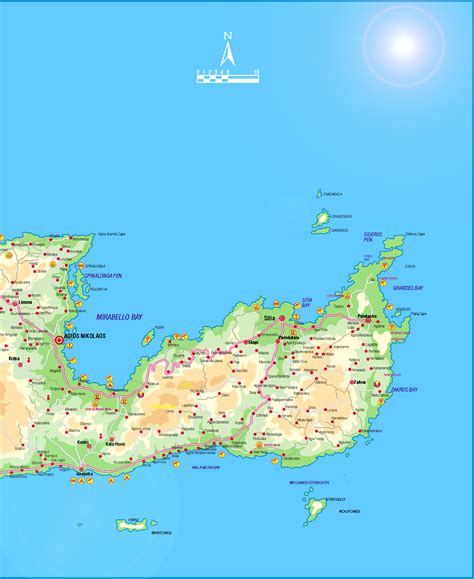 Road Map Of Crete