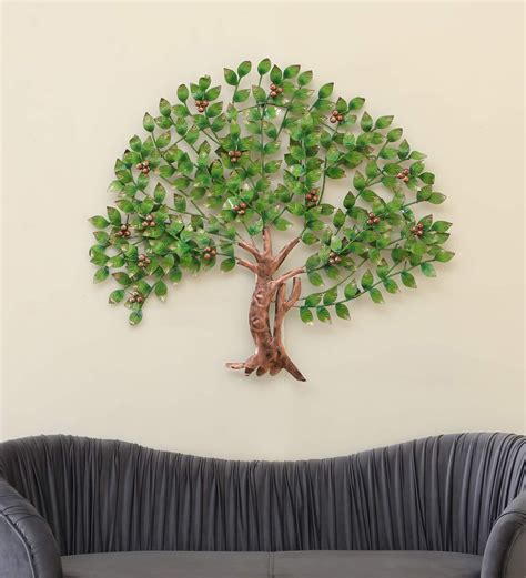 Buy Green Iron Green Tree Wall Art at 9% OFF by Malik Design | Pepperfry