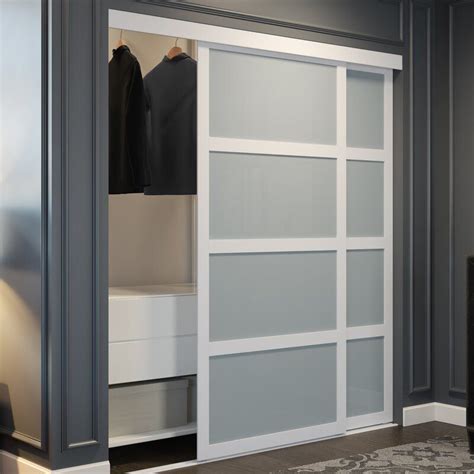 Oxford Frosted Glass Sliding Closet Door - Glass Door Ideas