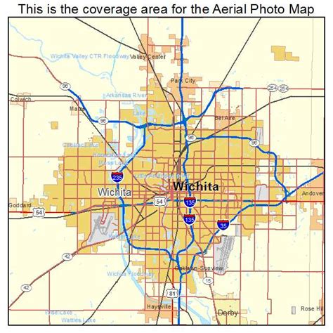 Aerial Photography Map of Wichita, KS Kansas