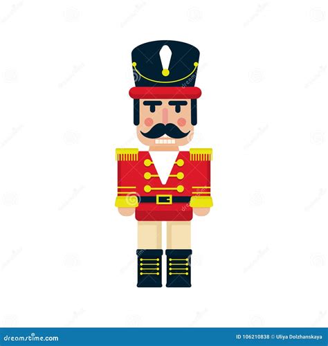 Cartoon cute nutcracker stock vector. Illustration of wooden - 106210838