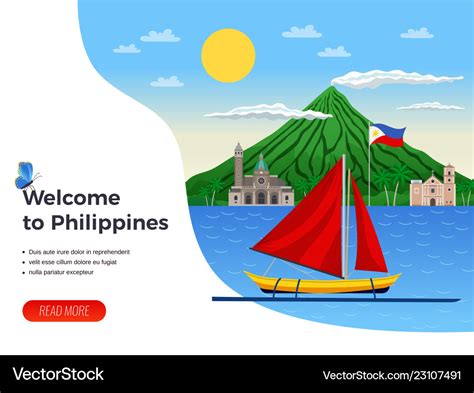 Philippines tourism Royalty Free Vector Image - VectorStock