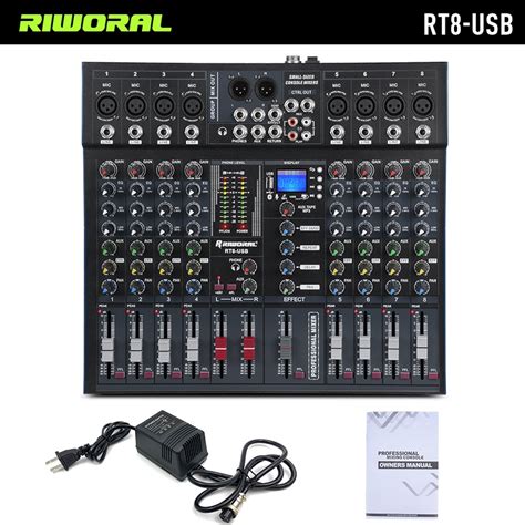 Audio Mixer 8 Channel audio interface Player Recording USB 12 Channel ...